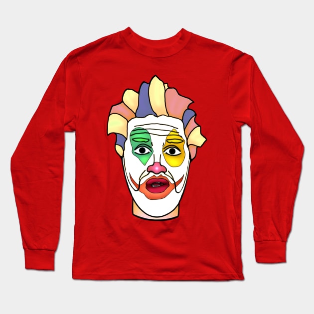 Clown face Lloyd Baxter Long Sleeve T-Shirt by doublebeta